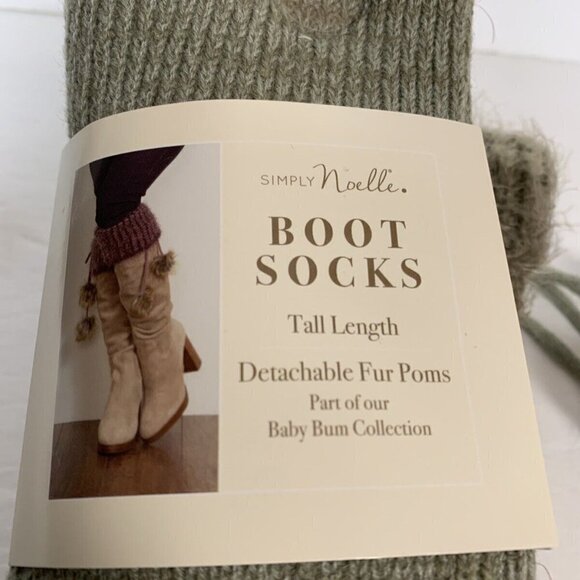 NWT Simply Noelle Women's Brown Detachable Faux Fur Boot Socks One Size - Picture 7 of 7
